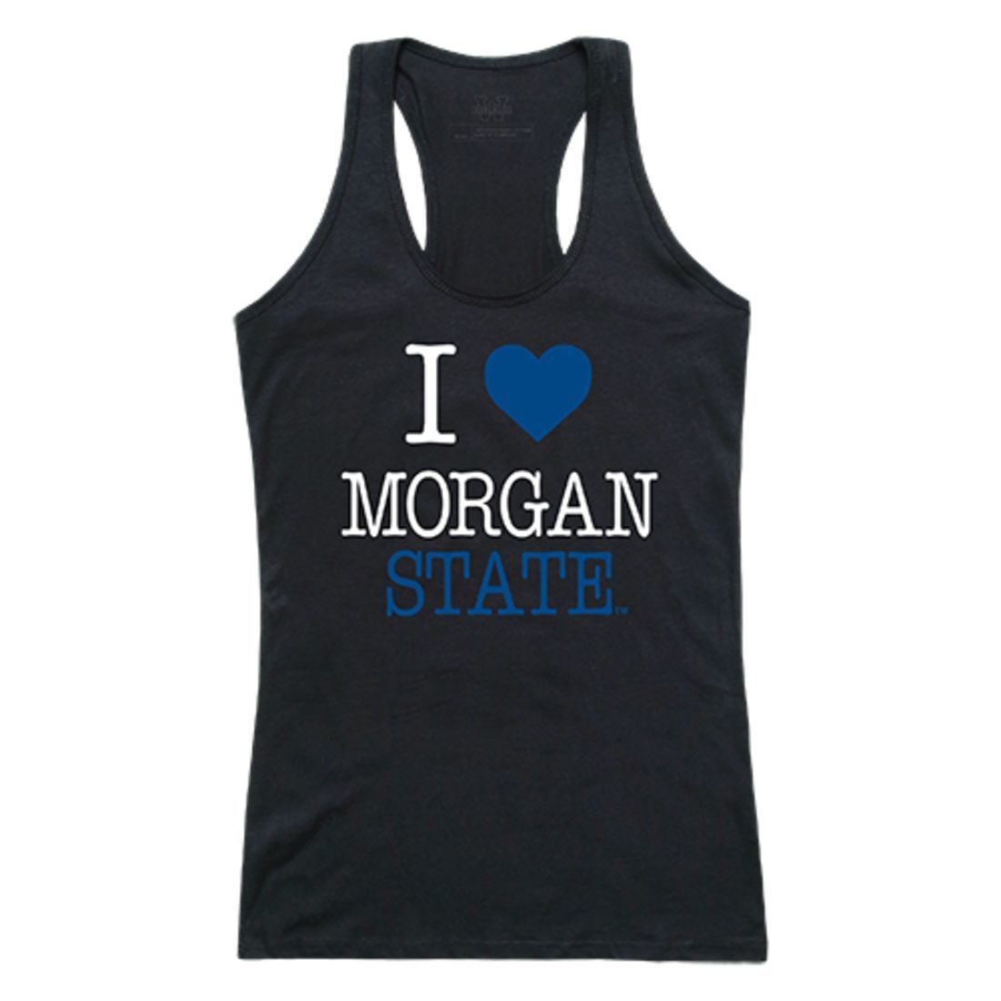 MSU Morgan State University Bears Womens Love Tank Top Tee T-Shirt Black-Campus-Wardrobe