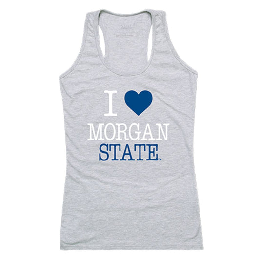 MSU Morgan State University Bears Womens Love Tank Top Tee T-Shirt Heather Grey-Campus-Wardrobe