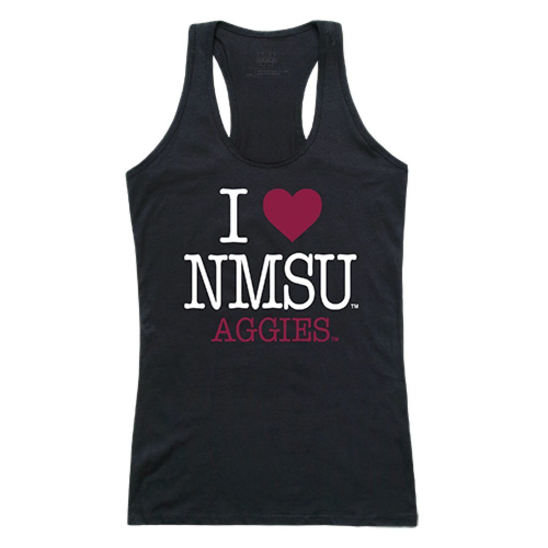 NMSU New Mexico State University Aggies Womens Love Tank Top Tee T-Shirt Black-Campus-Wardrobe
