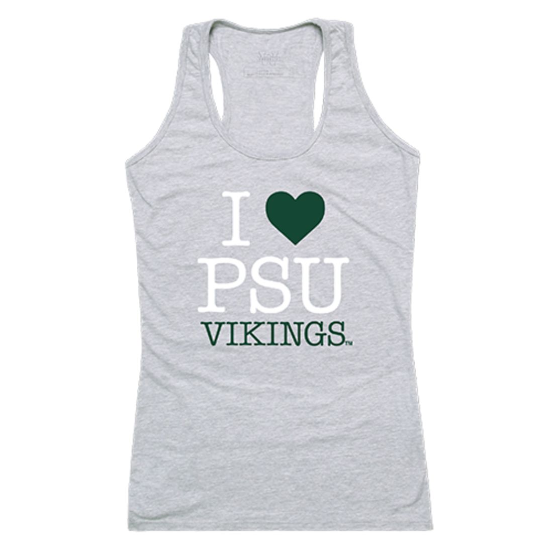 PSU Portland State University Vikings Womens Love Tank Top Tee T-Shirt Heather Grey-Campus-Wardrobe