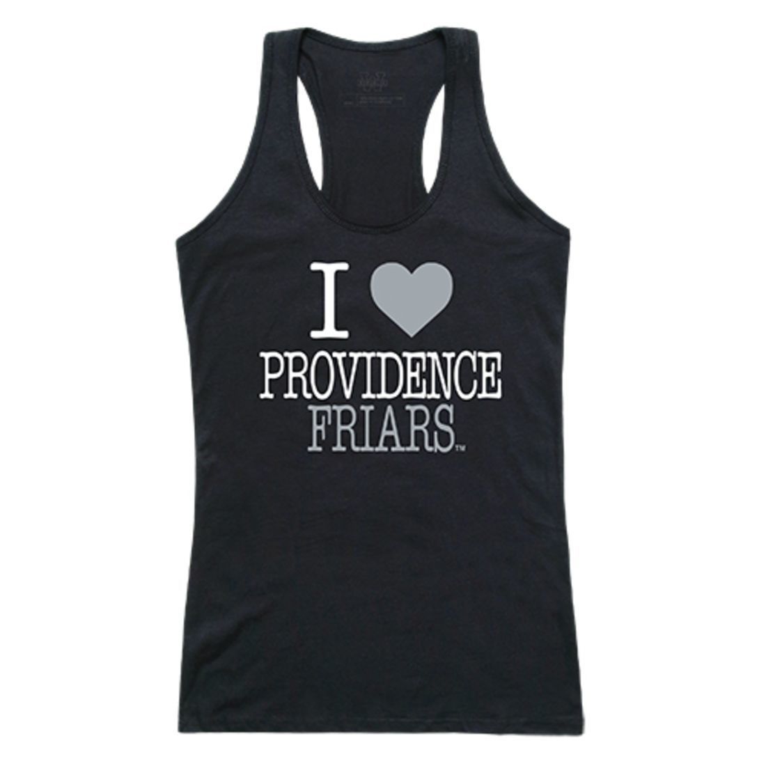 Providence College Friars Womens Love Tank Top Tee T-Shirt Black-Campus-Wardrobe