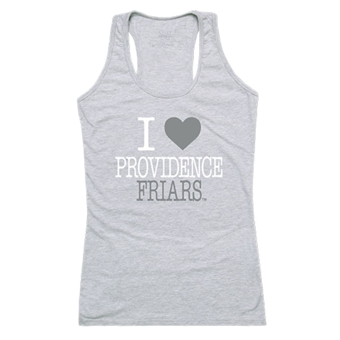 Providence College Friars Womens Love Tank Top Tee T-Shirt Heather Grey-Campus-Wardrobe