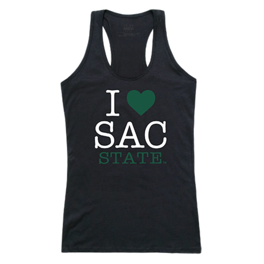 CSUS Sacramento State Hornets Womens Love Tank Top Tee T-Shirt Black-Campus-Wardrobe