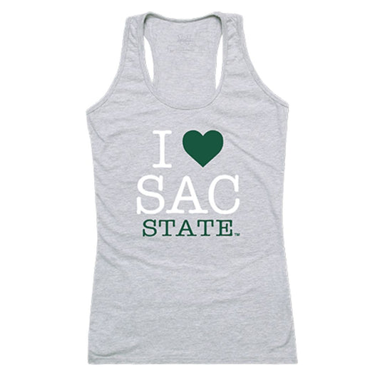 CSUS Sacramento State Hornets Womens Love Tank Top Tee T-Shirt Heather Grey-Campus-Wardrobe