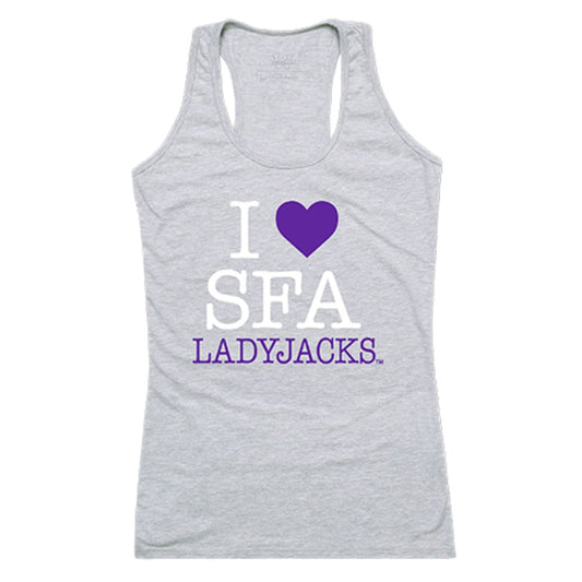 Stephen F. Austin State University SFASU Lumberjacks Womens Love Tank Top Tee T-Shirt Heather Grey-Campus-Wardrobe