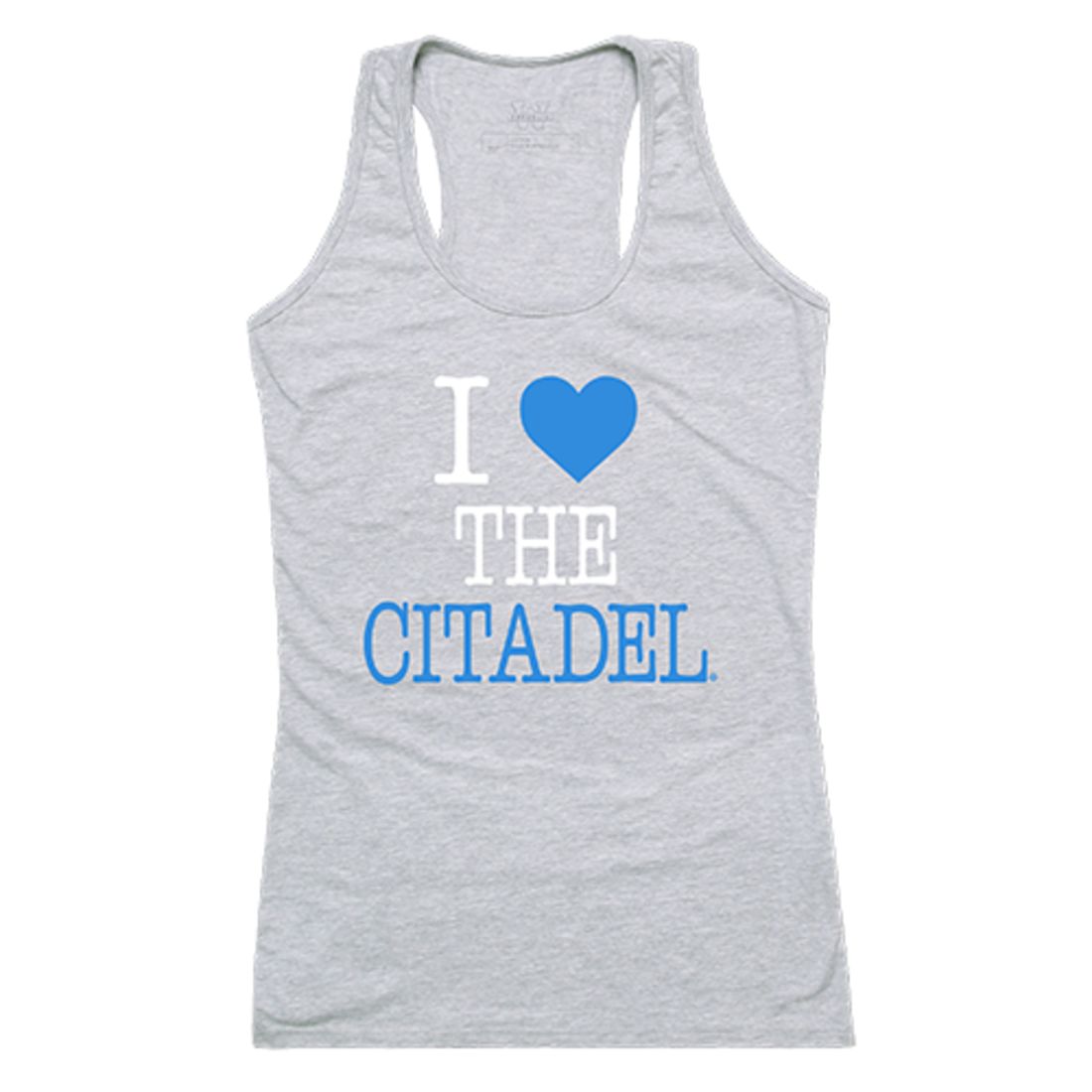 The Citadel Bulldogs Womens Love Tank Top Tee T-Shirt Heather Grey-Campus-Wardrobe