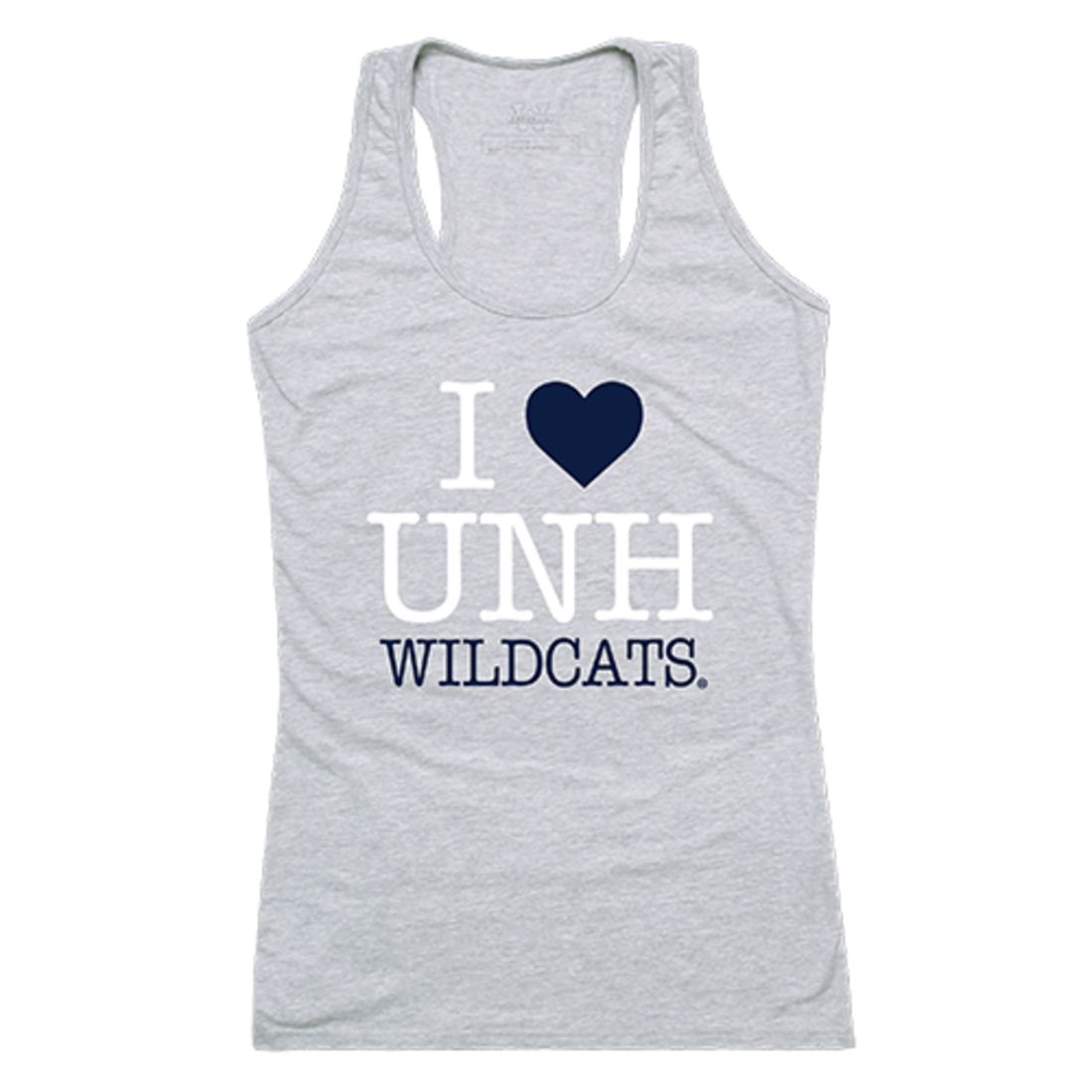 UNH University of New Hampshire Wildcats Womens Love Tank Top Tee T-Shirt Heather Grey-Campus-Wardrobe