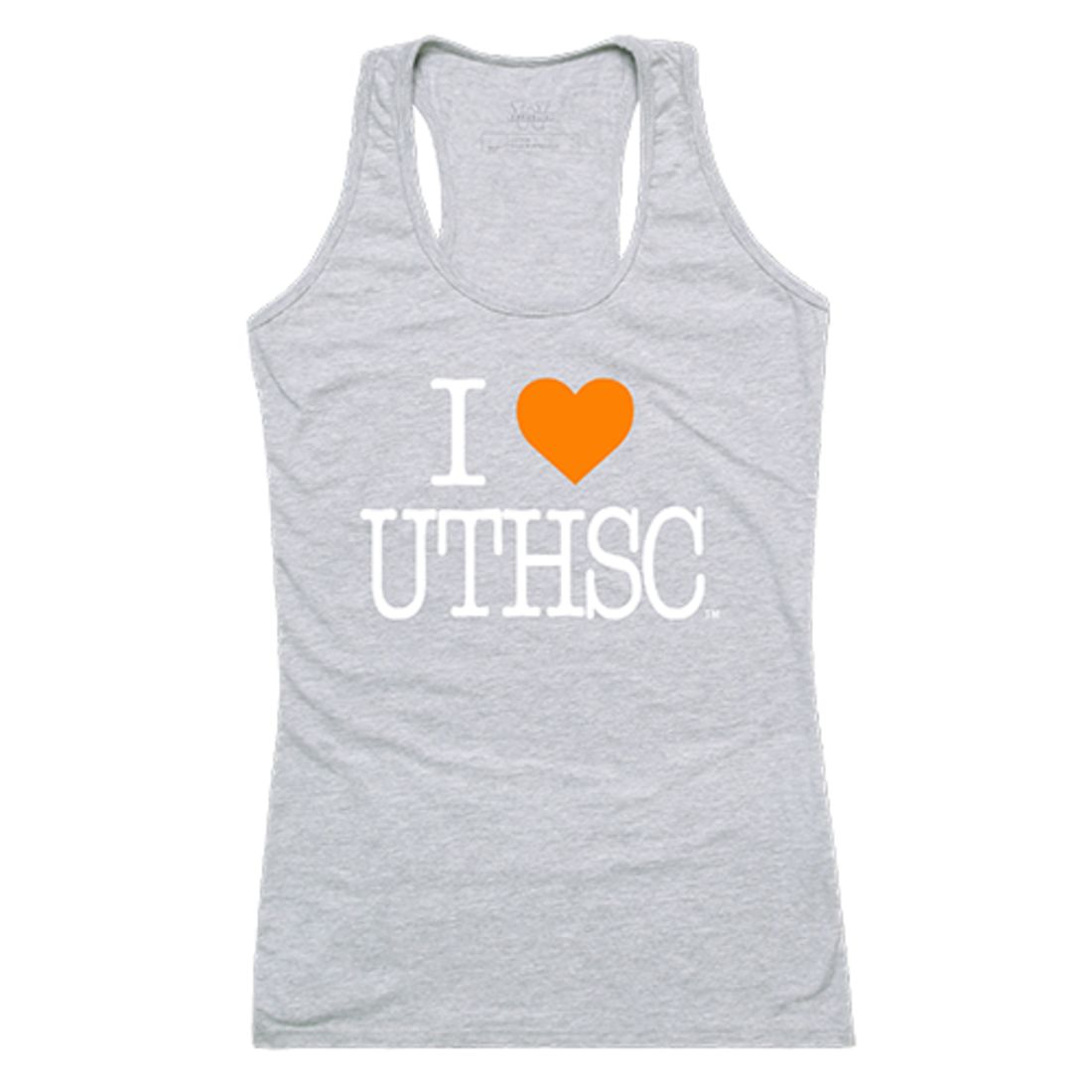 UTHSC University of Tennessee Health Science Center Womens Love Tank Top Tee T-Shirt Heather Grey-Campus-Wardrobe