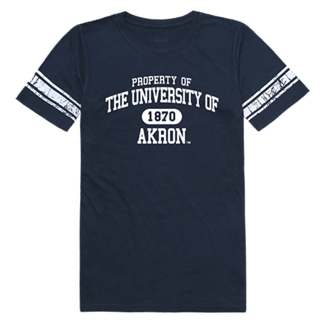 University of Akron UA Zips Womens Property Tee T-Shirt Navy-Campus-Wardrobe