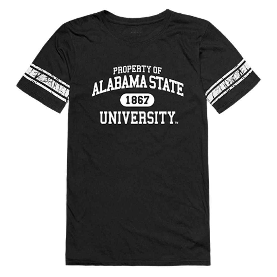 ASU Alabama State University Hornets Womens Property Tee T-Shirt Black-Campus-Wardrobe