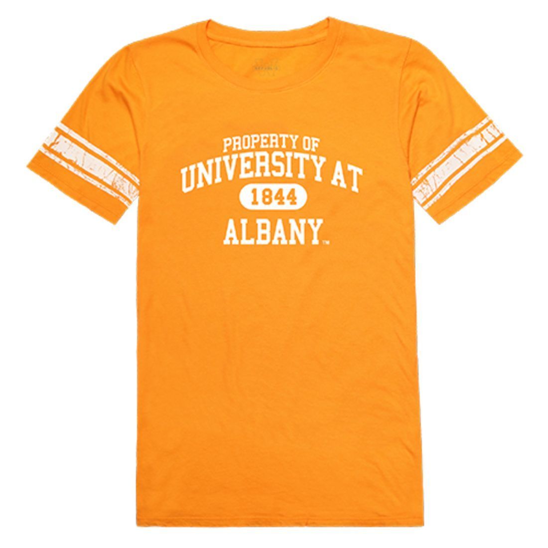 UAlbany University at Albany The Great Danes Womens Property Tee T-Shirt Gold-Campus-Wardrobe