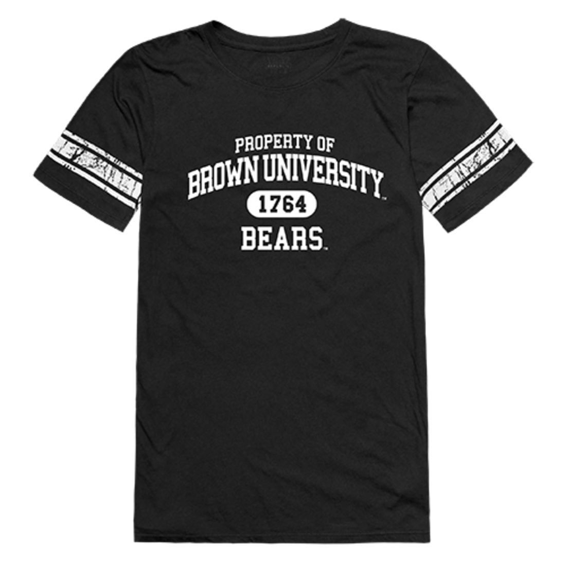 Brown University Bears Womens Property Tee T-Shirt Black-Campus-Wardrobe