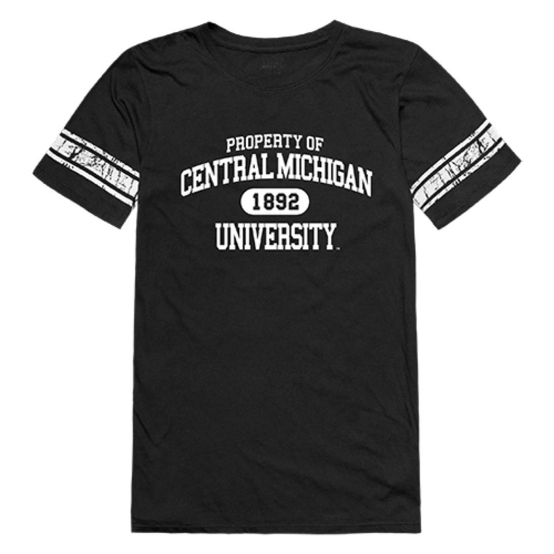 CMU Central Michigan University Chippewas Womens Property Tee T-Shirt Black-Campus-Wardrobe