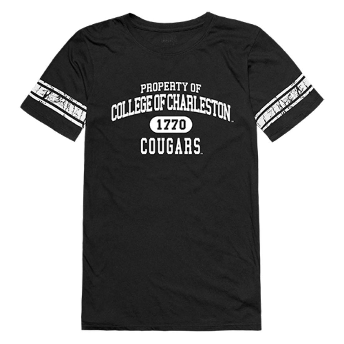 College of Charleston Cougars Womens Property Tee T-Shirt Black-Campus-Wardrobe