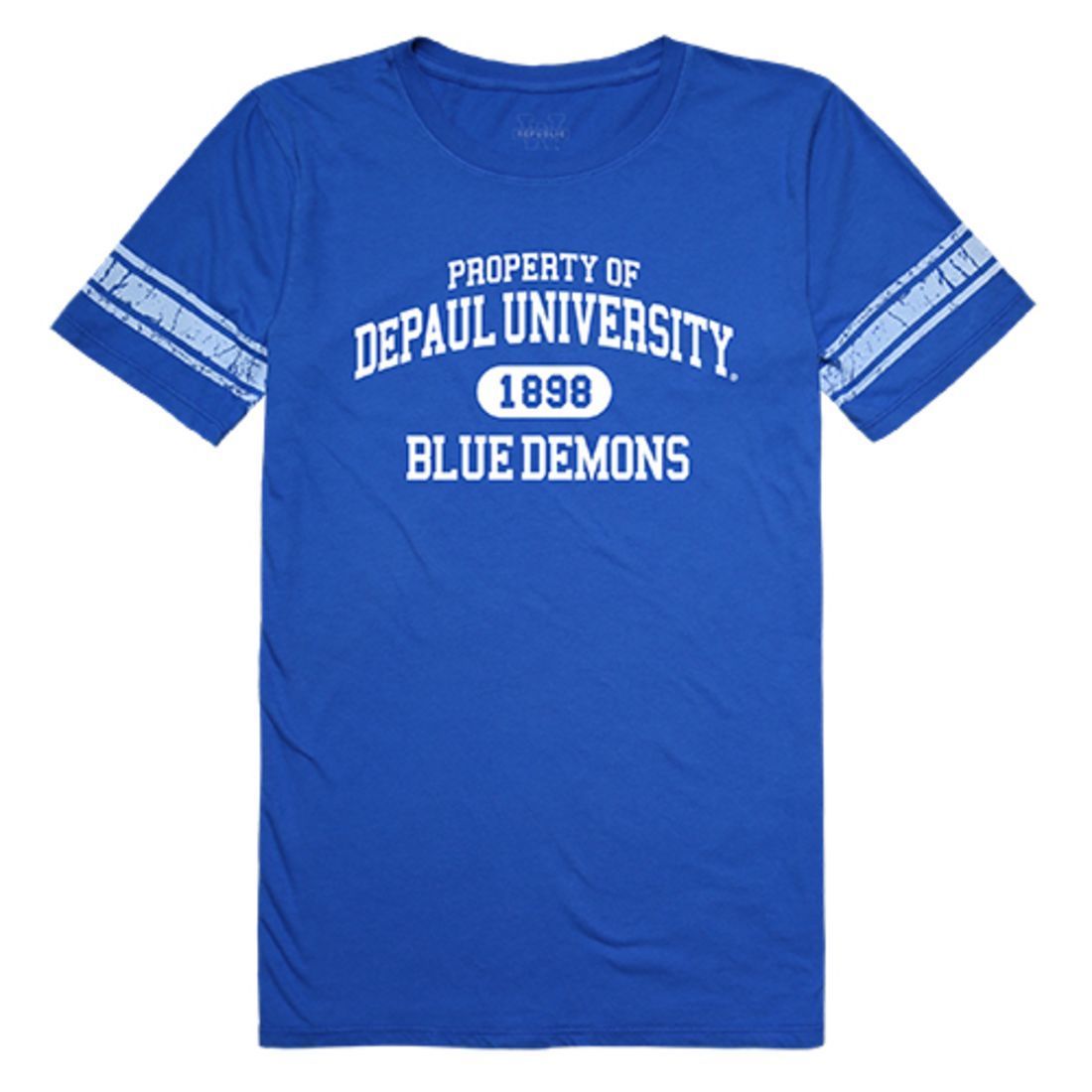 DePaul University Blue Demons Womens Property Tee T-Shirt Royal-Campus-Wardrobe