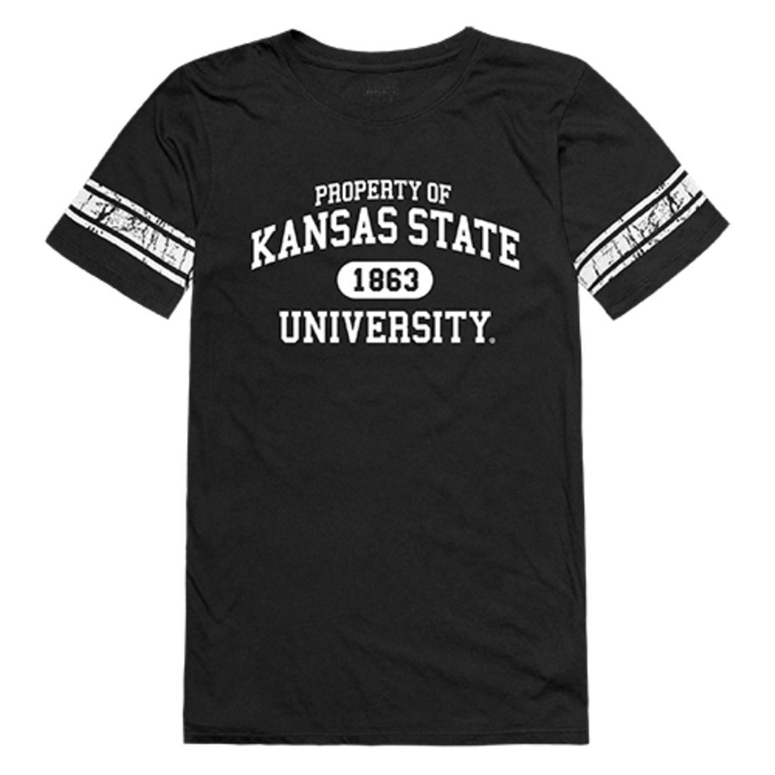 Kansas State University K-State Wildcats Womens Property Tee T-Shirt Black-Campus-Wardrobe