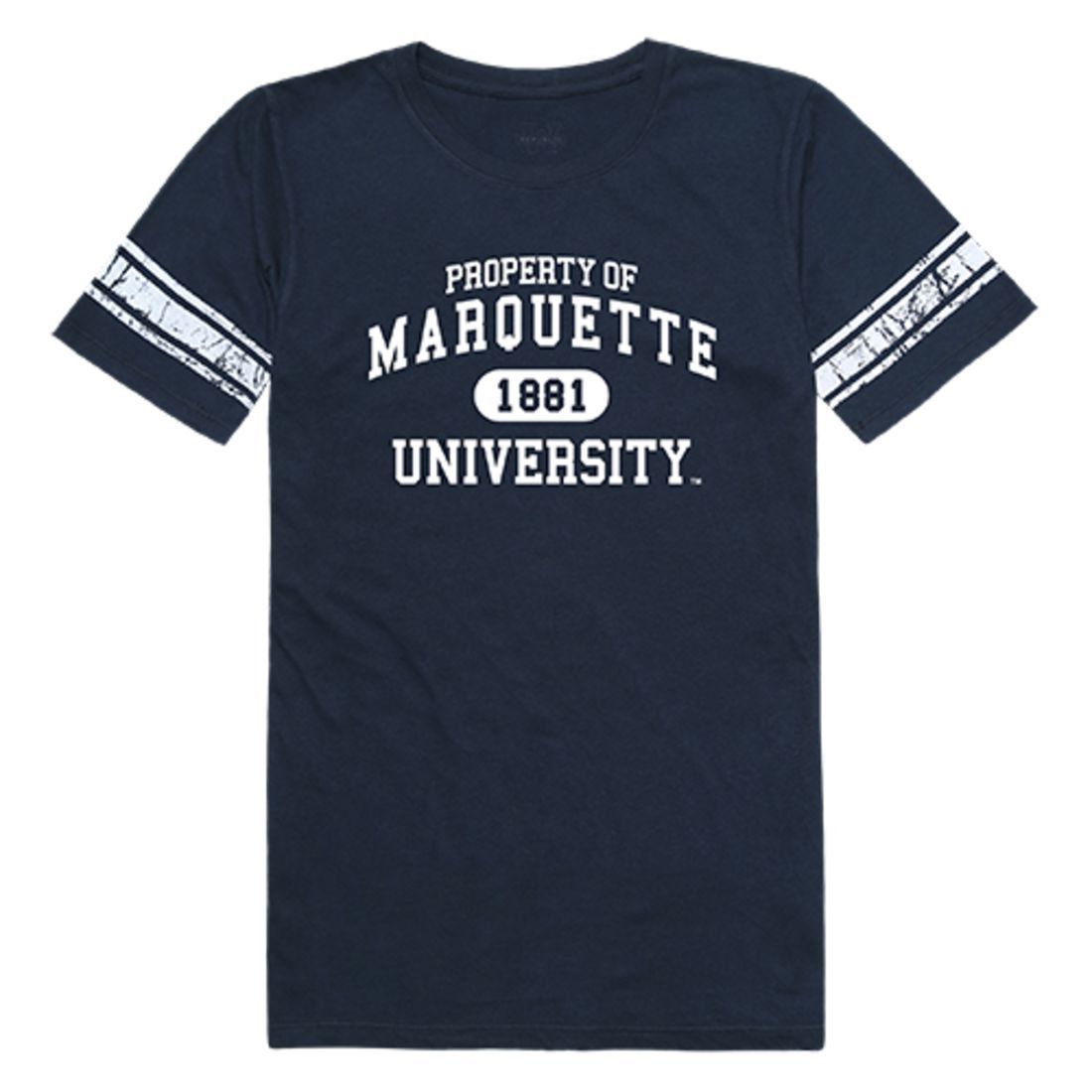 Marquette University Golden Eagles Womens Property Tee T-Shirt Navy-Campus-Wardrobe