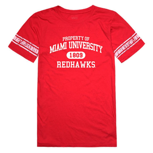 Miami University RedHawks Womens Property Tee T-Shirt Red-Campus-Wardrobe