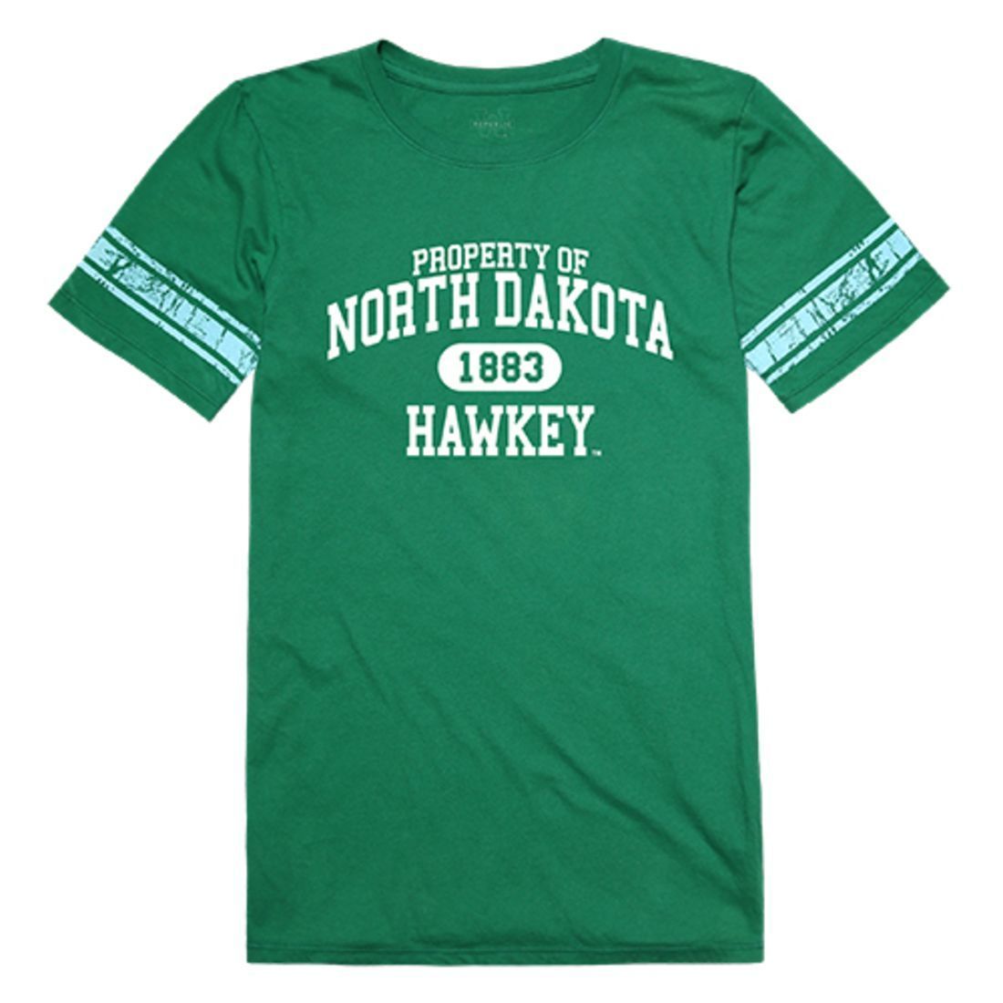 UND University of North Dakota Fighting Hawks Womens Property Tee T-Shirt Kelly-Campus-Wardrobe