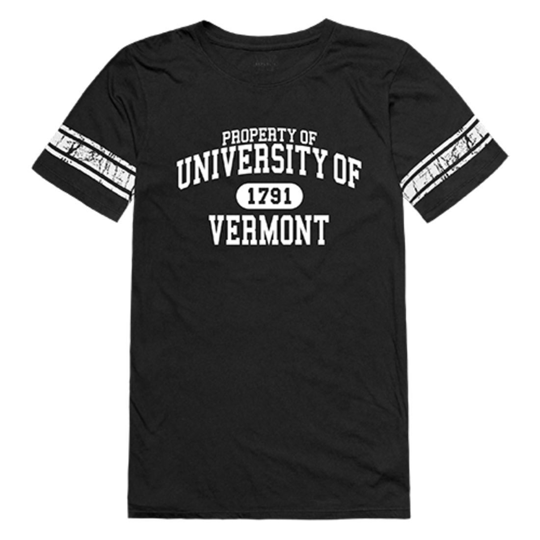 University of Vermont UVM Catamounts Womens Property Tee T-Shirt Black-Campus-Wardrobe