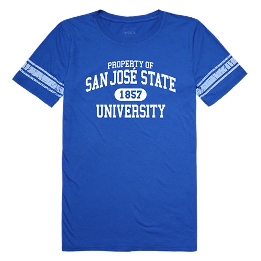 SJSU San Jose State University Spartans Womens Property Tee T-Shirt Royal-Campus-Wardrobe