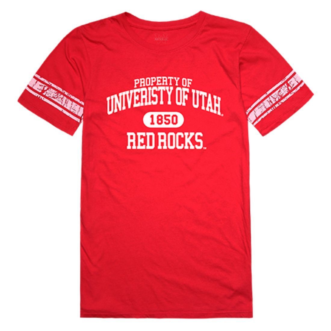 University of Utah Utes Womens Property Tee T-Shirt Red-Campus-Wardrobe