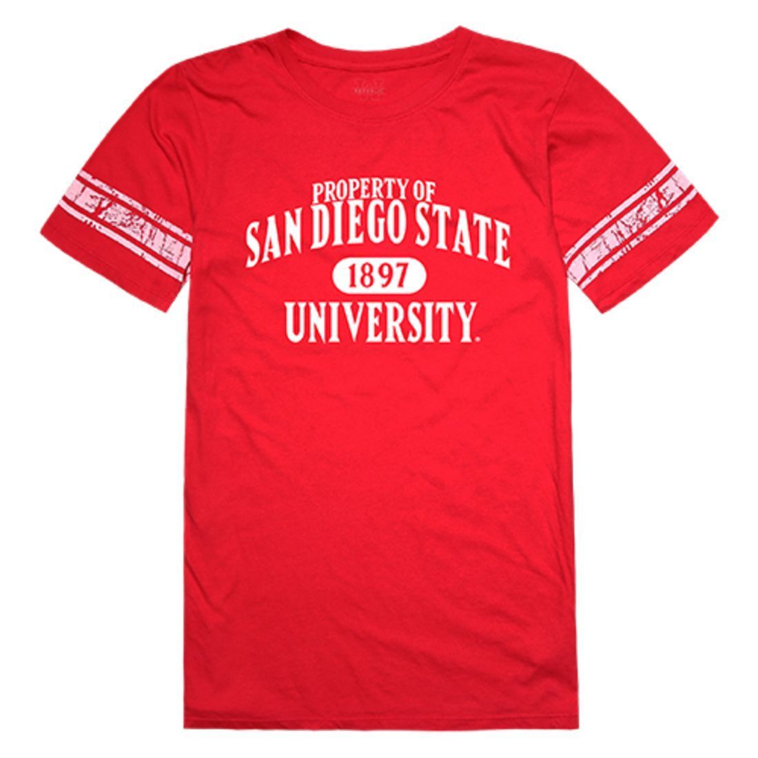 SDSU San Diego State University Aztecs Womens Property Tee T-Shirt Red-Campus-Wardrobe