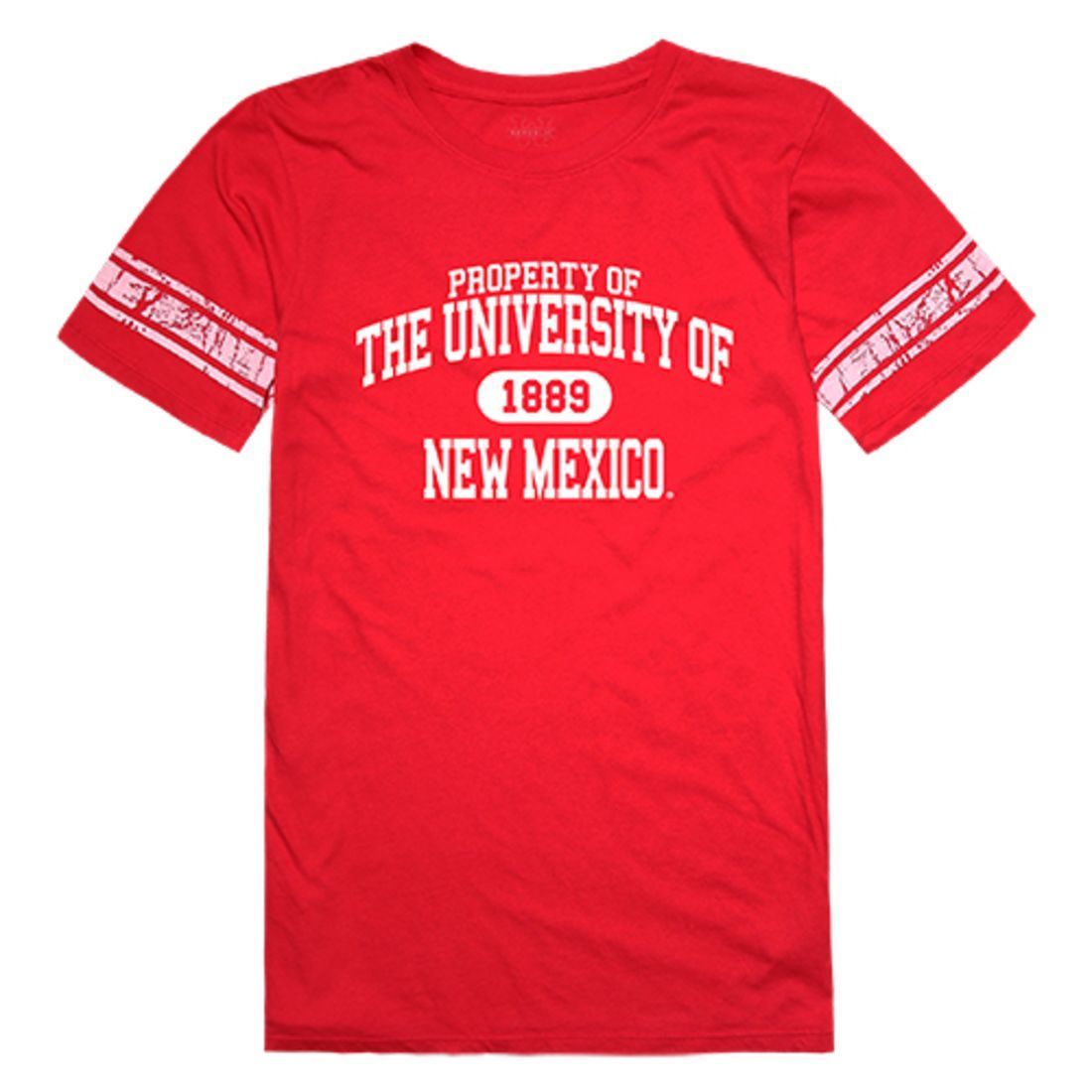 UNM University of New Mexico Lobo Louie Womens Property Tee T-Shirt Red-Campus-Wardrobe