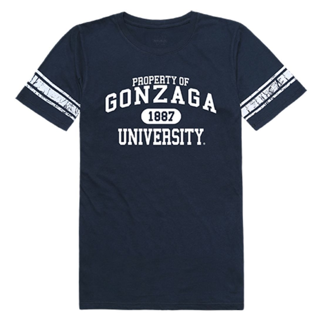 Gonzaga University Bulldogs Womens Property Tee T-Shirt Navy-Campus-Wardrobe