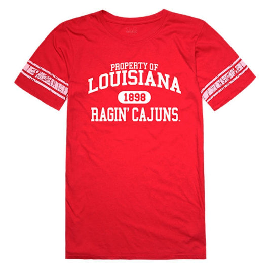 University of Louisiana UL Lafayette Ragin' Cajuns Womens Property Tee T-Shirt Red-Campus-Wardrobe