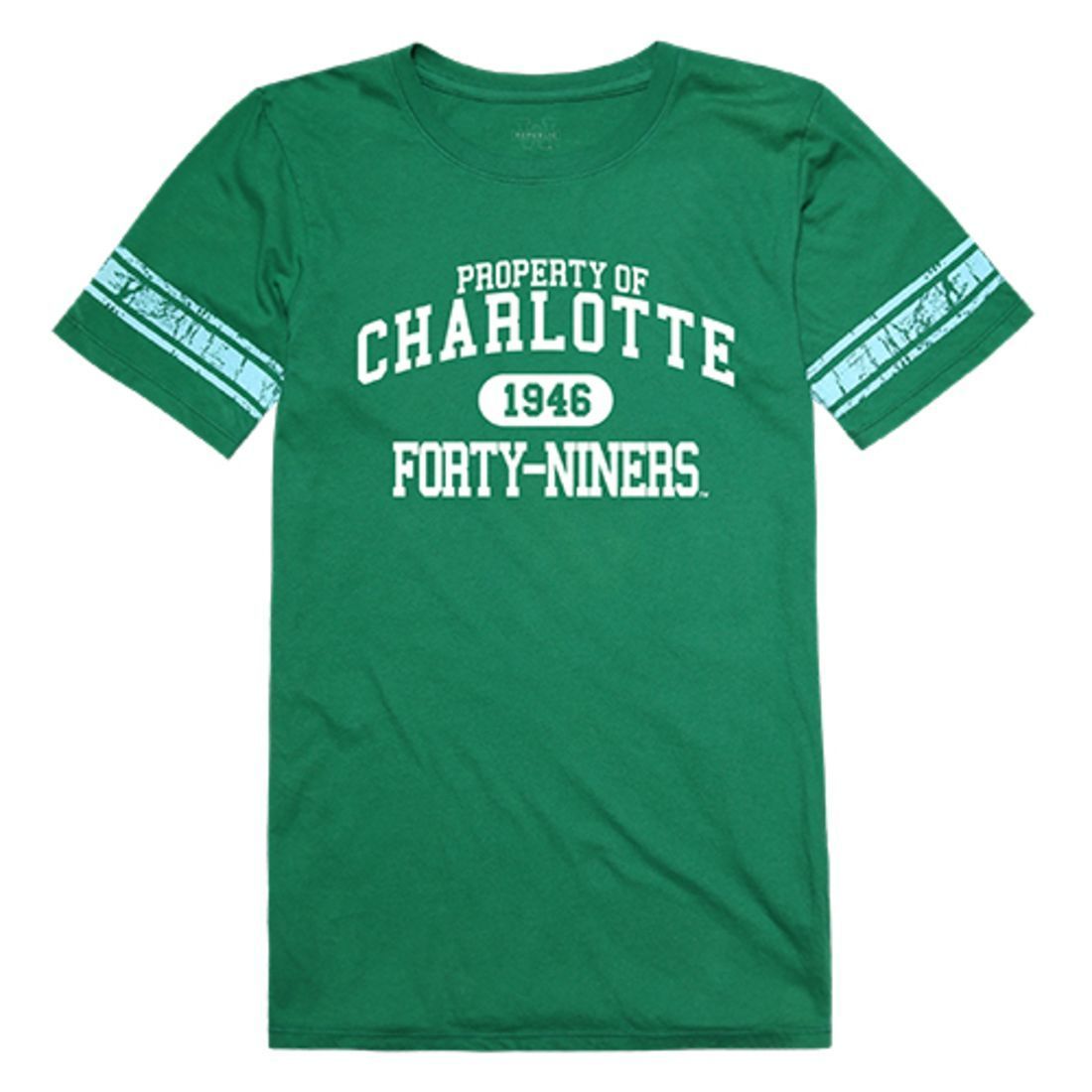UNC University of North Carolina at Charlotte 49ers Womens Property Tee T-Shirt Kelly-Campus-Wardrobe
