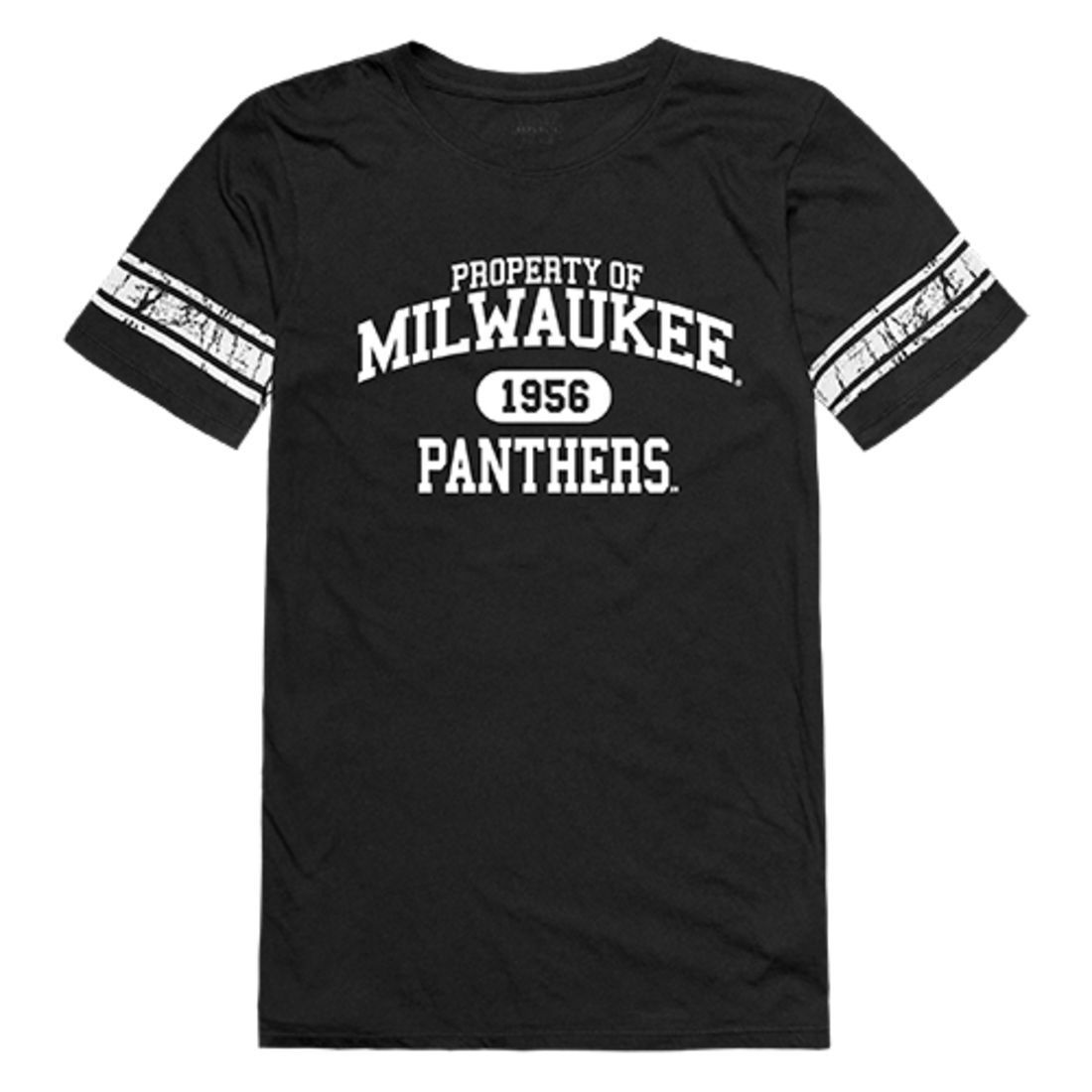 UWM University of Wisconsin Milwaukee Panthers Womens Property Tee T-Shirt Black-Campus-Wardrobe