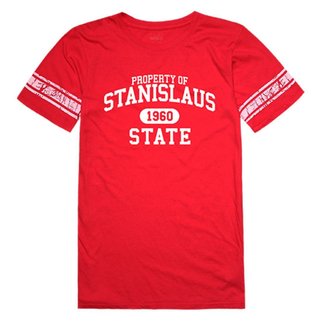 Cal State University Stanislaus Warriors Womens Property Tee T-Shirt Red-Campus-Wardrobe