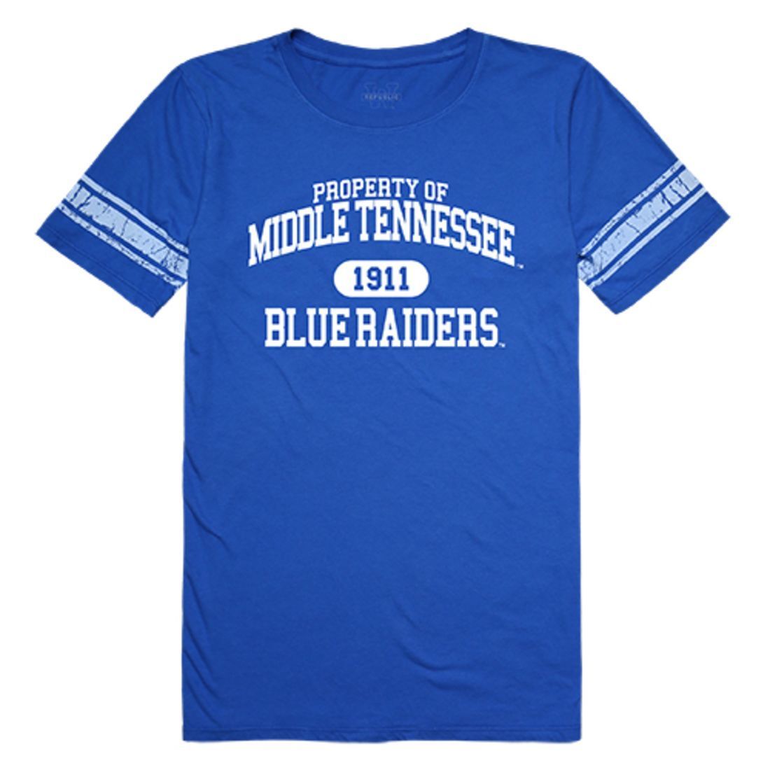 MTSU Middle Tennessee State University Blue Raiders Womens Property Tee T-Shirt Royal-Campus-Wardrobe