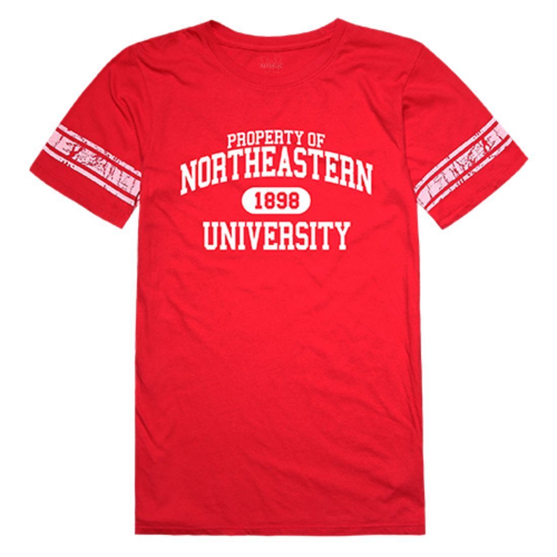 Northeastern University Huskies Womens Property Tee T-Shirt Red-Campus-Wardrobe