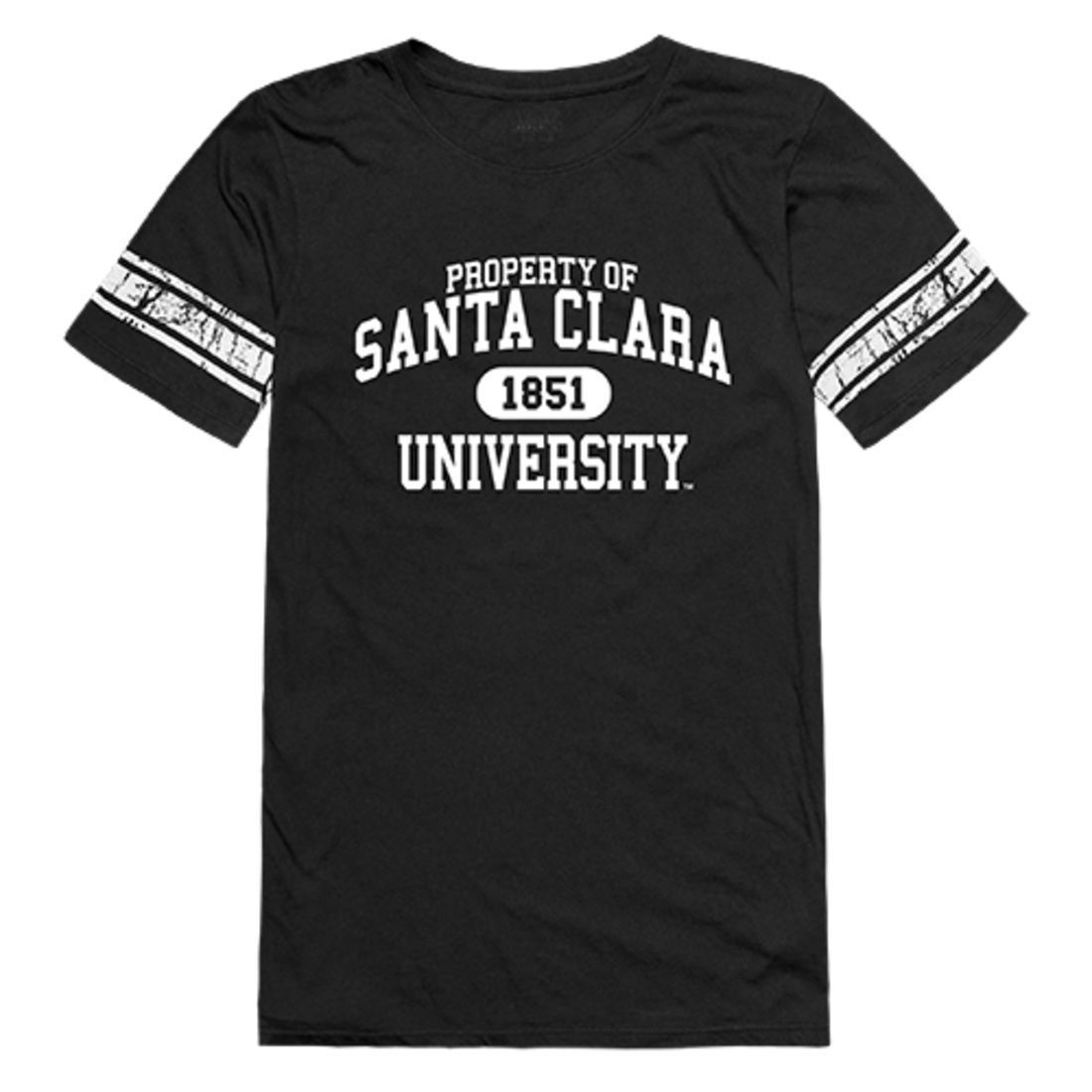 SCU Santa Clara University Broncos Womens Property Tee T-Shirt Black-Campus-Wardrobe