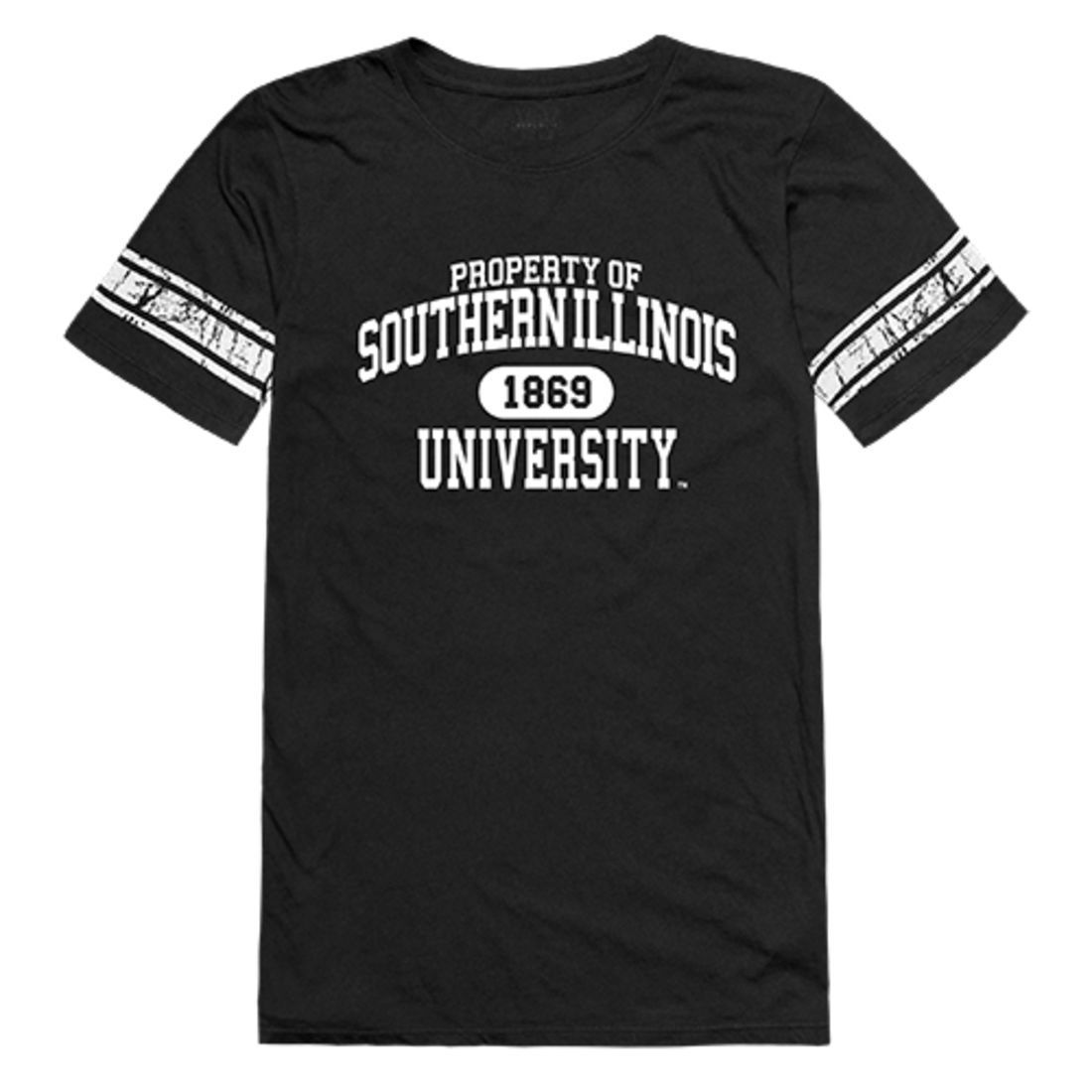 SIU Southern Illinois University Salukis Womens Property Tee T-Shirt Black-Campus-Wardrobe