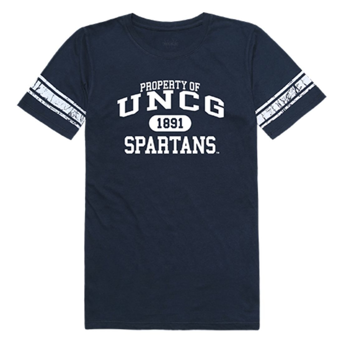 UNCG University of North Carolina at Greensboro Spartans Womens Property Tee T-Shirt Navy-Campus-Wardrobe