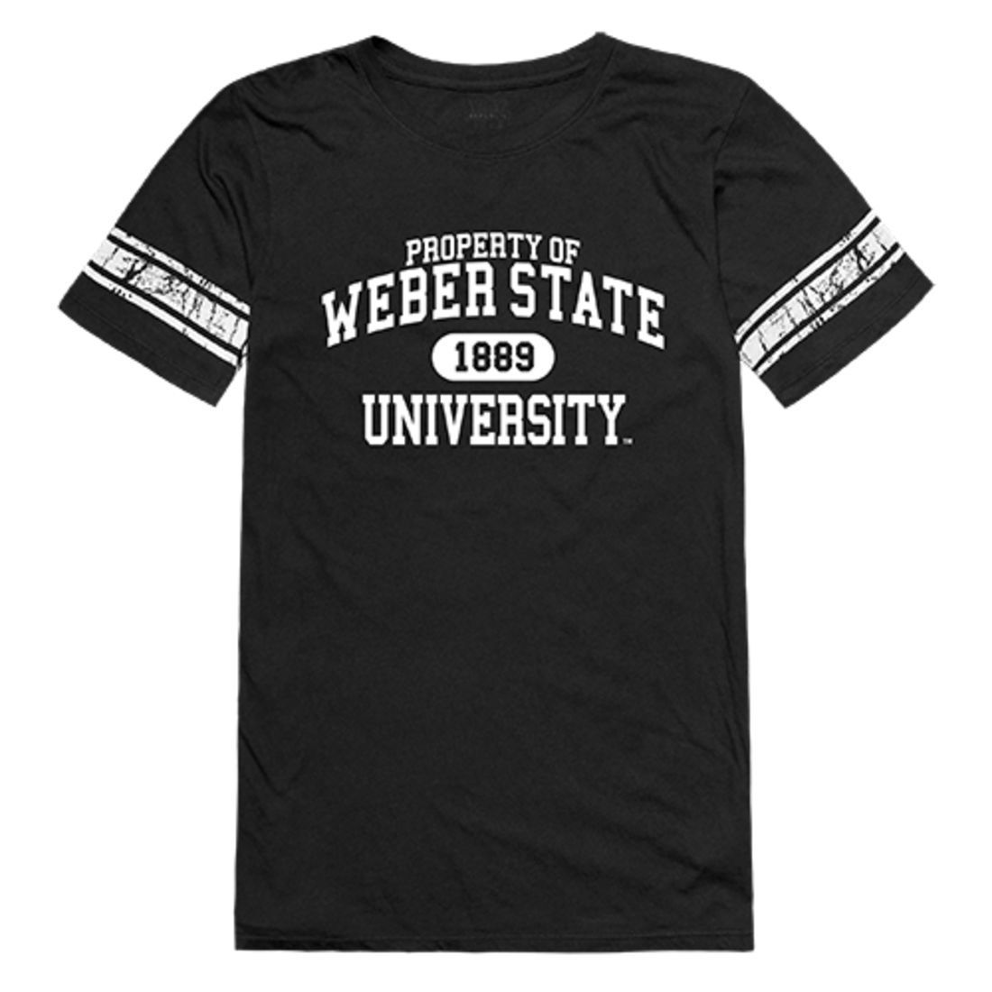 Weber State University Wildcats Womens Property Tee T-Shirt Black-Campus-Wardrobe