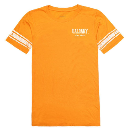 UAlbany University at Albany The Great Danes Womens Practice Tee T-Shirt Gold-Campus-Wardrobe