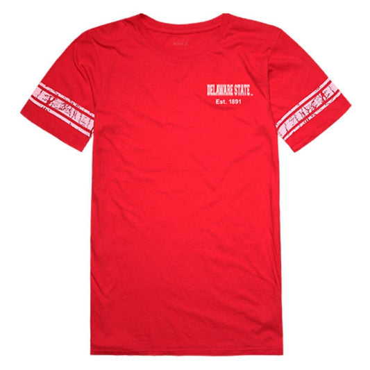 DSU Delaware State University Hornet Womens Practice Tee T-Shirt Red-Campus-Wardrobe