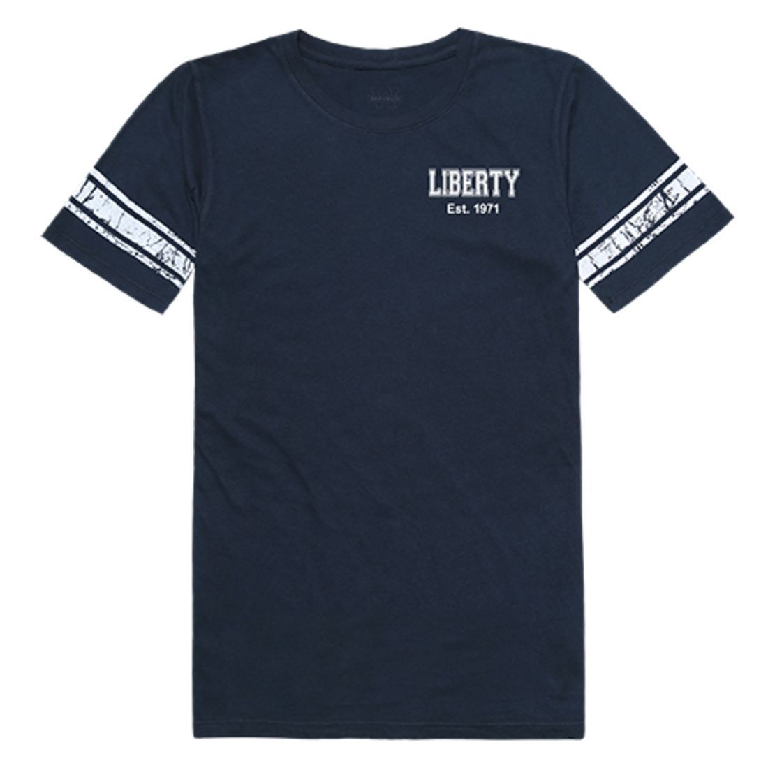 Liberty University Flames Womens Practice Tee T-Shirt Navy-Campus-Wardrobe