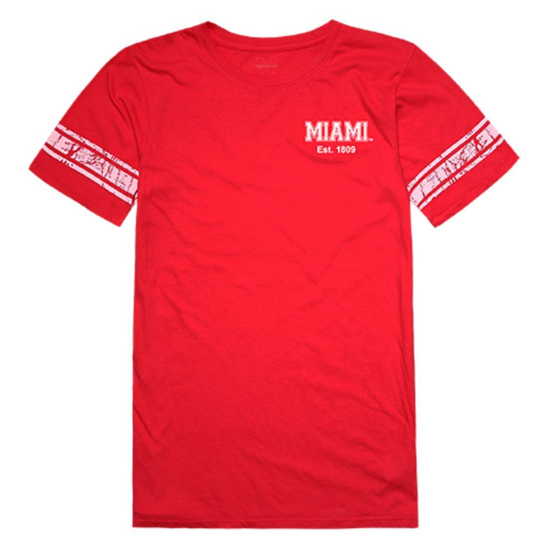 Miami University RedHawks Womens Practice Tee T-Shirt Red-Campus-Wardrobe