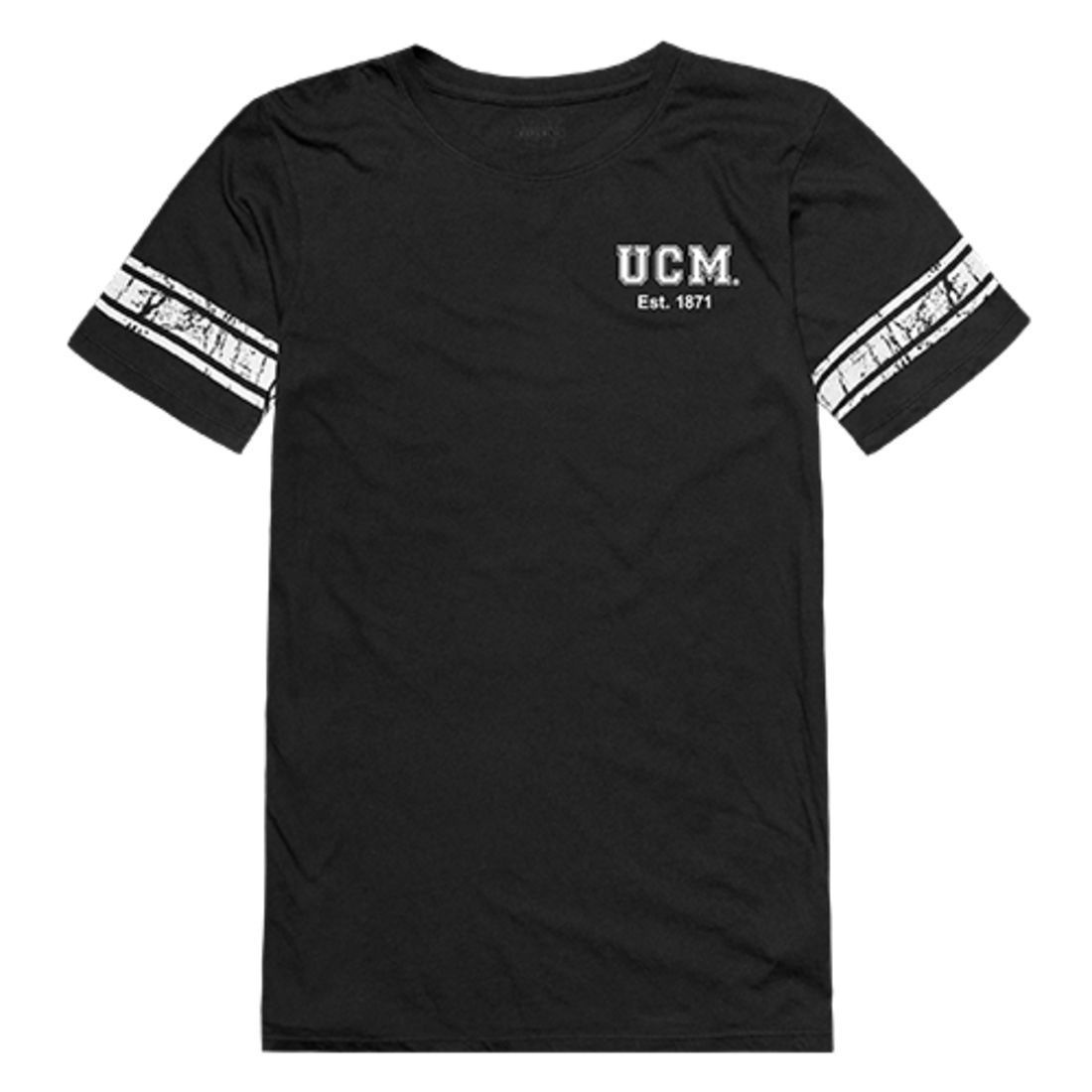 UCM University of Central Missouri Mules Womens Practice Tee T-Shirt Black-Campus-Wardrobe