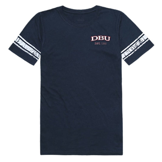 DBU Dallas Baptist University Patriot Womens Practice Tee T-Shirt Navy-Campus-Wardrobe