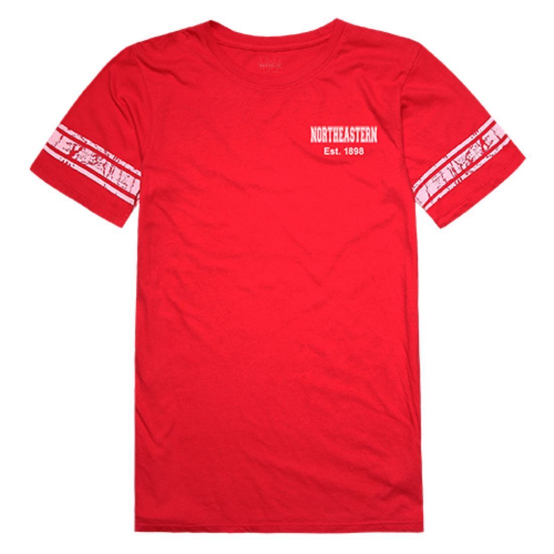 Northeastern University Huskies Womens Practice Tee T-Shirt Red-Campus-Wardrobe