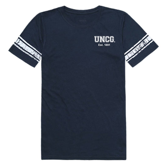 UNCG University of North Carolina at Greensboro Spartans Womens Practice Tee T-Shirt Navy-Campus-Wardrobe