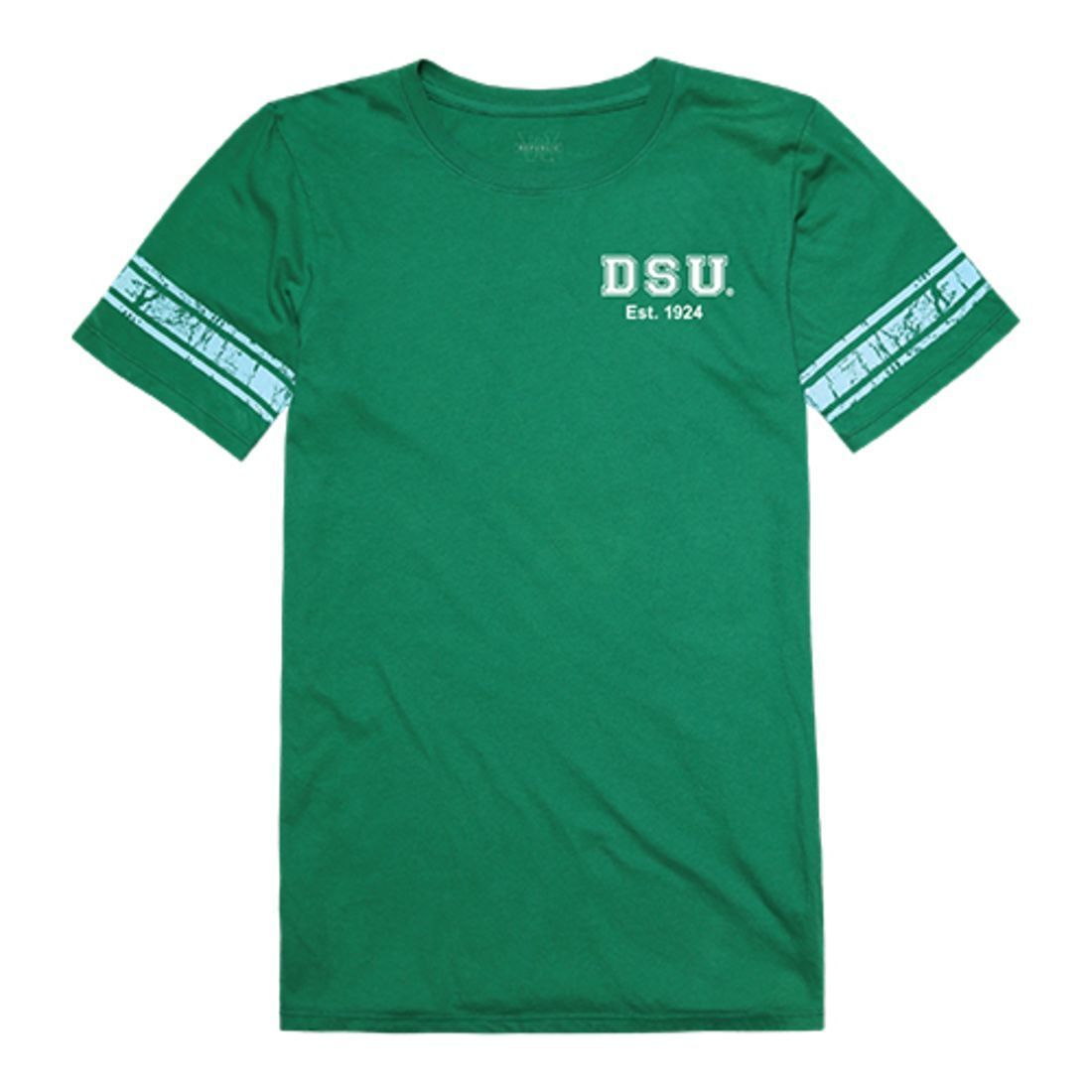 DSU Delta State University Statesmen Womens Practice T-Shirt Kelly Green-Campus-Wardrobe