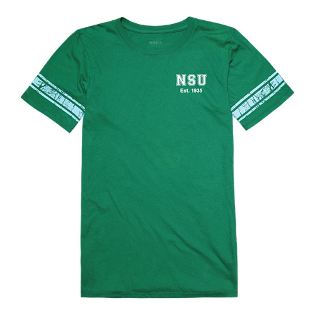 NSU Norfolk State University Spartans Womens Practice T-Shirt Kelly Green-Campus-Wardrobe