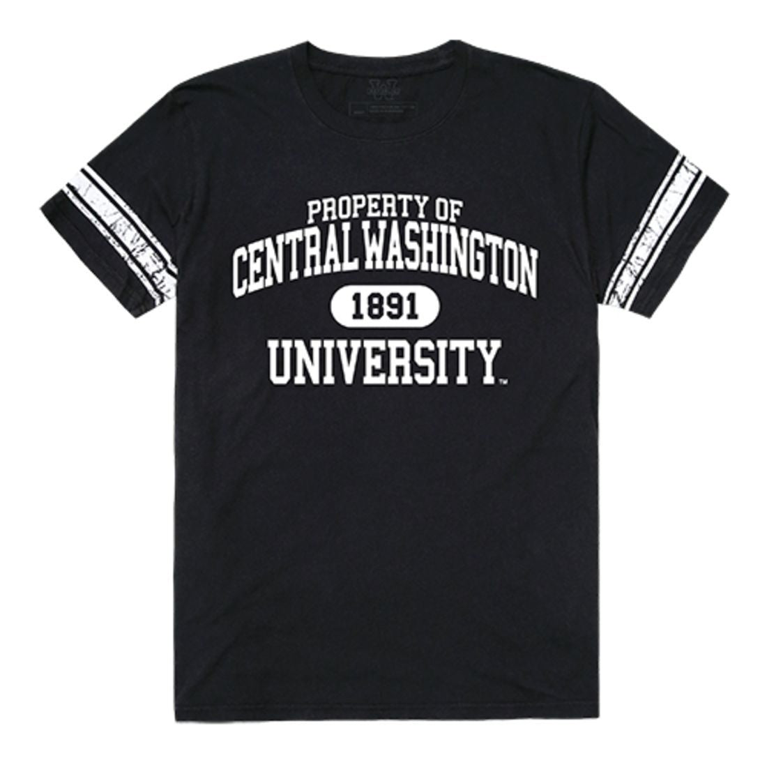 CWU Central Washington University Wildcats Property T-Shirt Black-Campus-Wardrobe